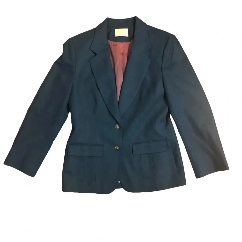 Vintage Pendleton‎ Classic Blazer 100% Wool Green Size 10 Made n USA Cres…